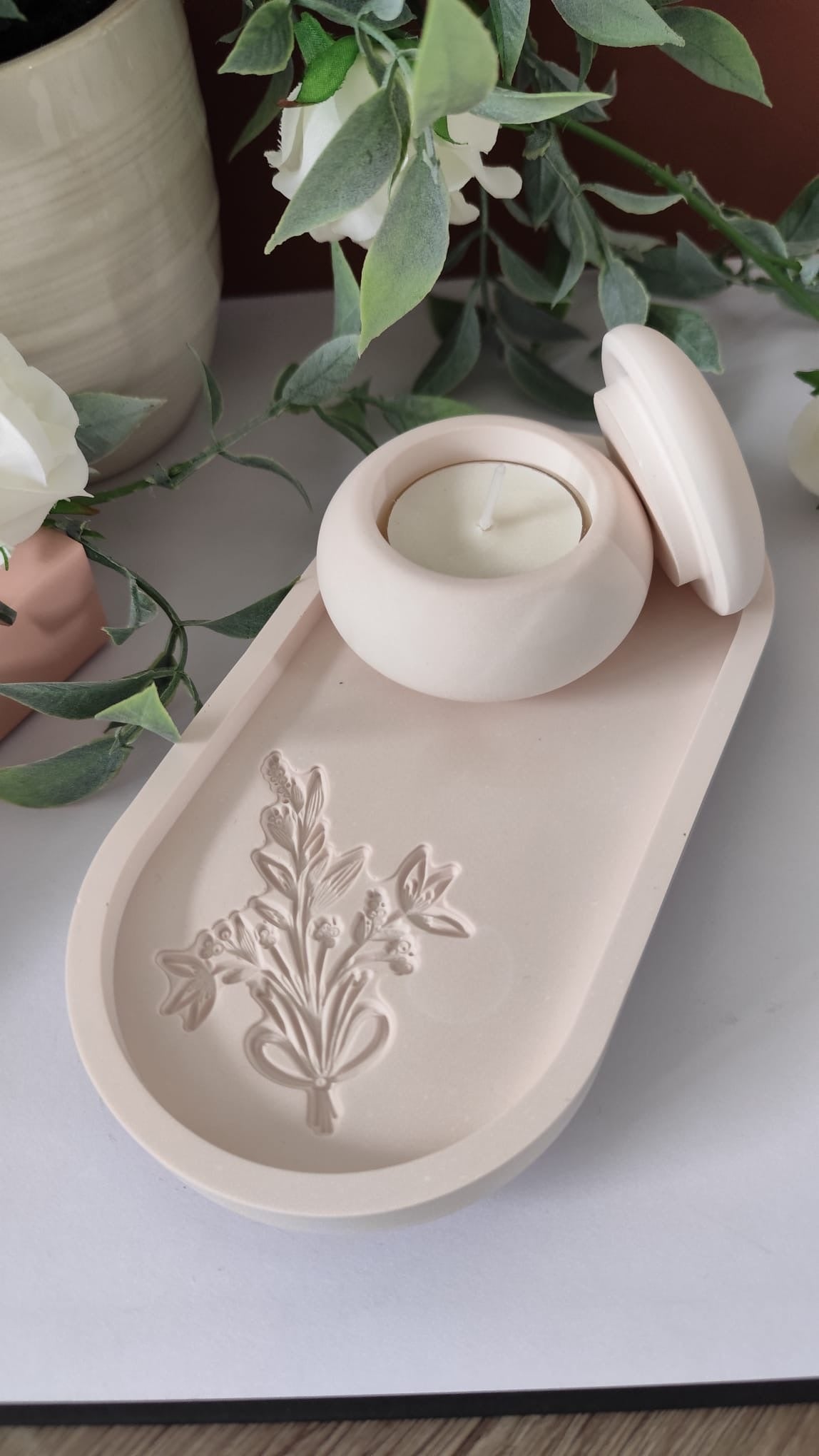 Oval Floral Coaster