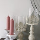 Dusty Pink Soy Wax Church Pillar Candles - Unscented, Set of 2 (4 Various Sizes)