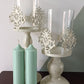 Peppermint Green Soy Wax Church Pillar Candles - Unscented, Set of 2 (3 Various Sizes)