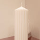 20cm Soy Wax Ribbed Church Pillar Candles - Unscented ( in 4 Colours)