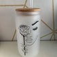 Lady with Rose Glass Tumbler