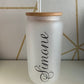 Lady with Rose Glass Tumbler