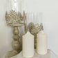 Chunky Ivory Soy Wax Church Pillar Candles - Unscented, Set of 2 (2 Sizes)