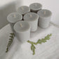 9cl Votive Soy Wax Candles - Unscented, Pack of 6 - Light Grey