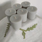 9cl Votive Soy Wax Candles - Unscented, Pack of 6 - Light Grey