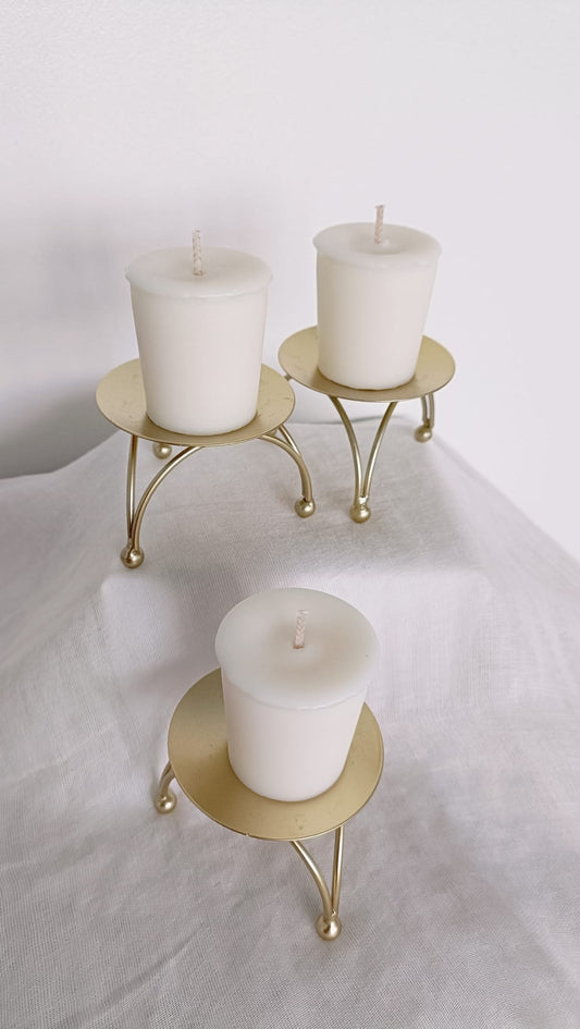 Set of 3 Soy Wax 9cl Votive Jar refills - Scented